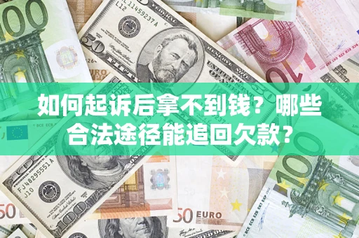 武汉如何起诉后拿不到钱？哪些合法途径能追回欠款？