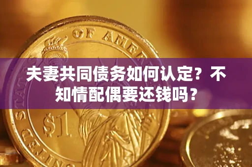 武汉夫妻共同债务如何认定？不知情配偶要还钱吗？