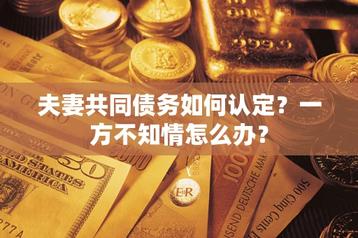 武汉夫妻共同债务如何认定？一方不知情怎么办？