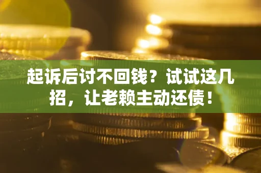 武汉起诉后讨不回钱？试试这几招，让老赖主动还债！