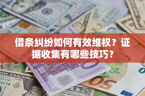 武汉借条纠纷如何有效维权？证据收集有哪些技巧？