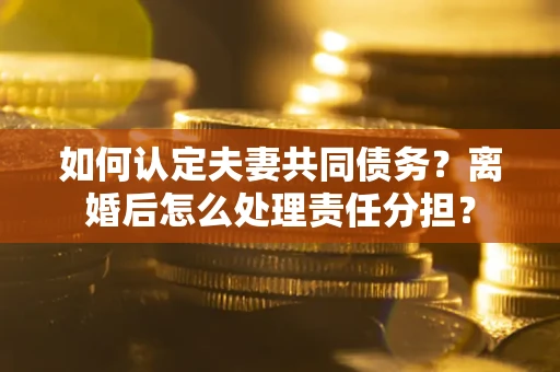武汉如何认定夫妻共同债务？离婚后怎么处理责任分担？