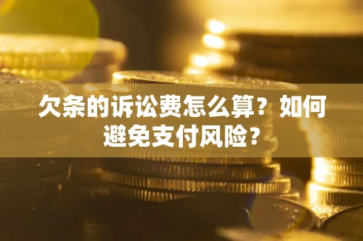 武汉欠条的诉讼费怎么算？如何避免支付风险？